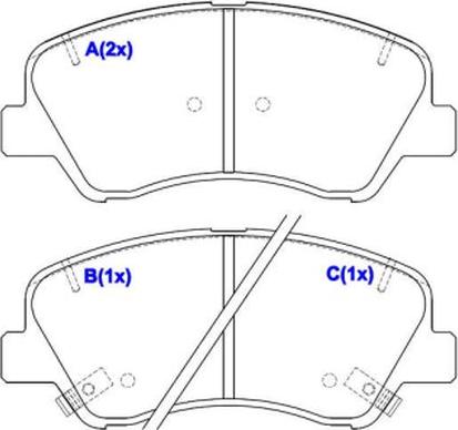 EUROREPAR 1643085080 - Тормозные колодки, дисковые, комплект unicars.by