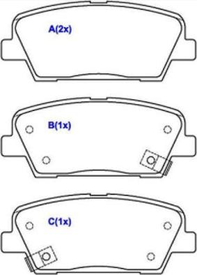 EUROREPAR 1643080880 - Тормозные колодки, дисковые, комплект unicars.by