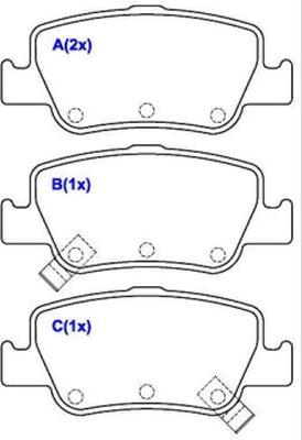 EUROREPAR 1643079280 - Тормозные колодки, дисковые, комплект unicars.by