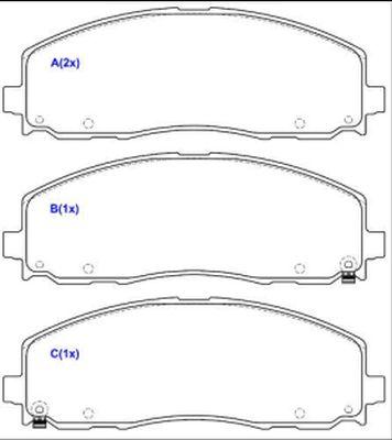 EUROREPAR 1643076180 - Тормозные колодки, дисковые, комплект unicars.by