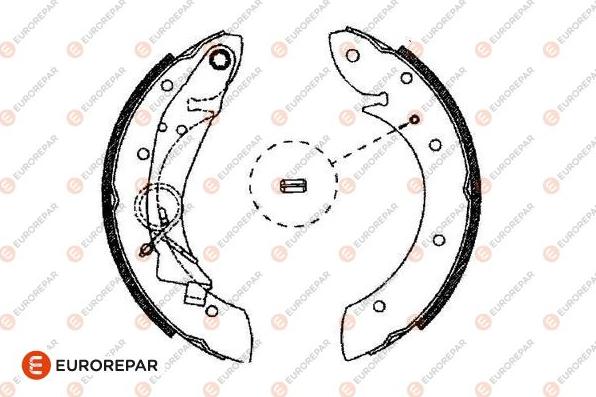 EUROREPAR 1643185680 - Комплект тормозных колодок, барабанные unicars.by