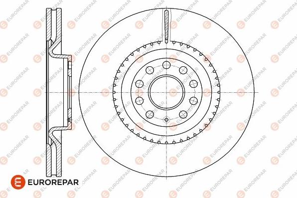 EUROREPAR 1642750880 - Тормозной диск unicars.by