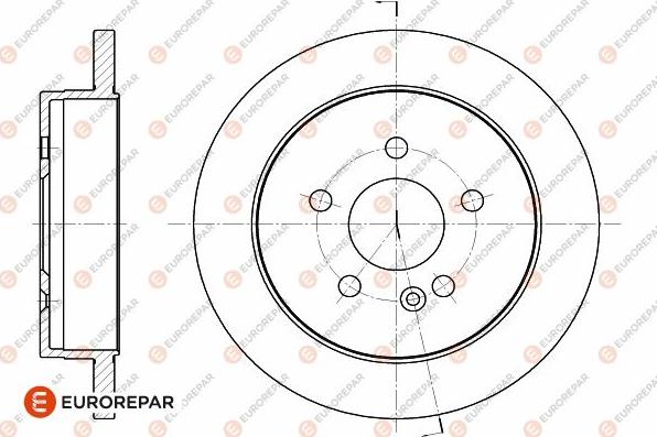 EUROREPAR 1642769080 - Тормозной диск unicars.by