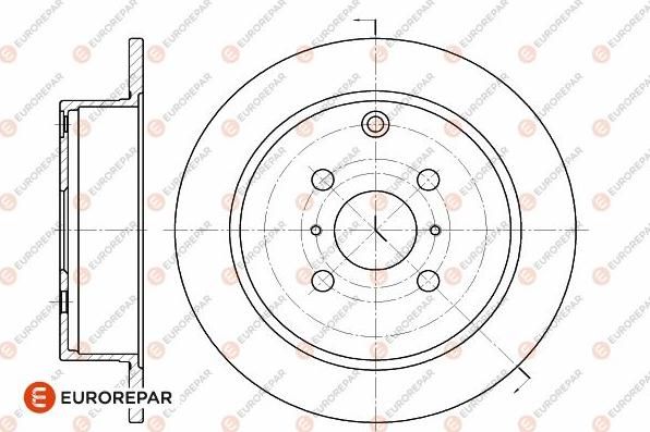 EUROREPAR 1642768380 - Тормозной диск unicars.by