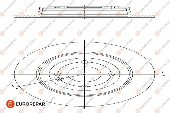 EUROREPAR 1642770080 - Тормозной диск unicars.by