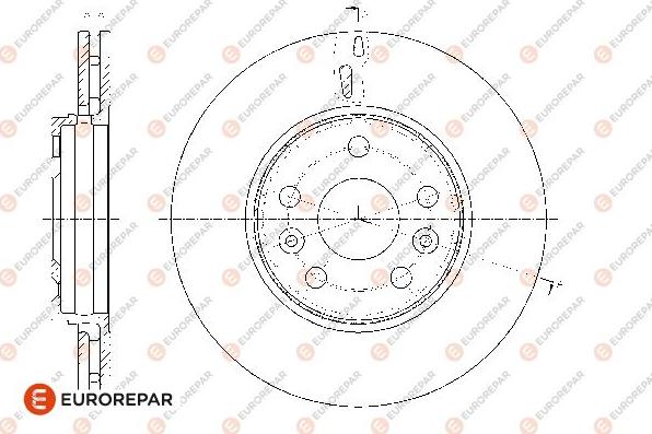 EUROREPAR 1667861780 - Тормозной диск unicars.by