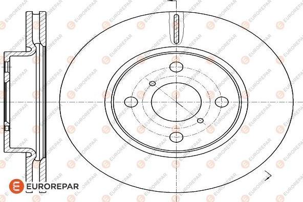 EUROREPAR 1618890180 - Тормозной диск unicars.by