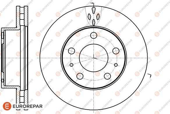 EUROREPAR 1618864580 - Тормозной диск unicars.by