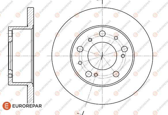 EUROREPAR 1618860580 - Тормозной диск unicars.by