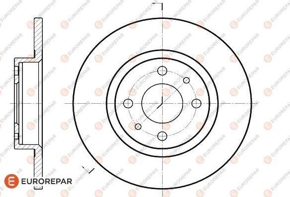 EUROREPAR 1618867380 - Тормозной диск unicars.by