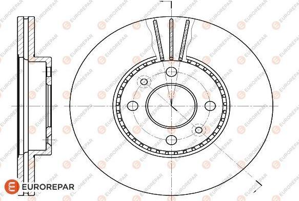 EUROREPAR 1618884880 - Тормозной диск unicars.by