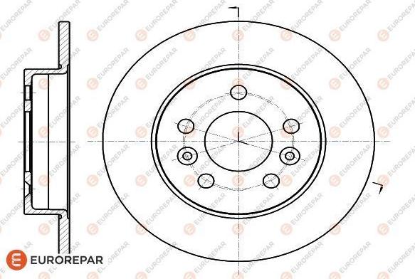 EUROREPAR 1618880580 - Тормозной диск unicars.by