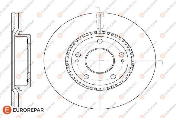 EUROREPAR 1618888980 - Тормозной диск unicars.by