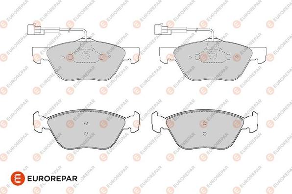 EUROREPAR 1686274480 - Тормозные колодки, дисковые, комплект unicars.by