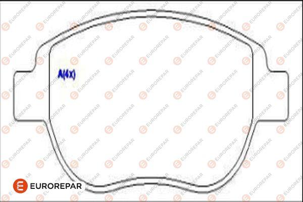 EUROREPAR 1686754780 - Тормозные колодки, дисковые, комплект unicars.by