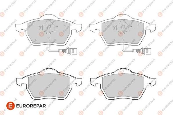 EUROREPAR 1682308480 - Тормозные колодки, дисковые, комплект unicars.by