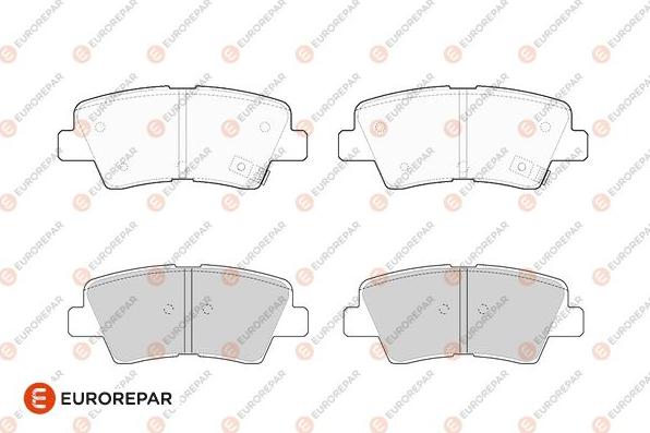 EUROREPAR 1682314380 - Тормозные колодки, дисковые, комплект unicars.by