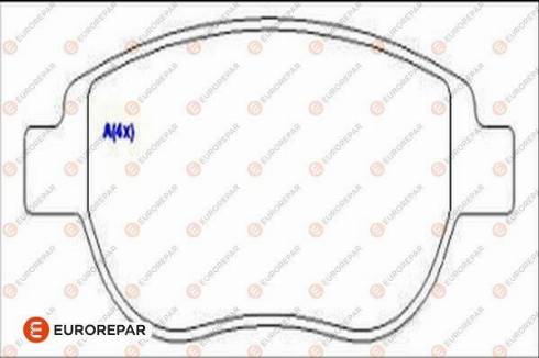 EUROREPAR 1636484980 - Тормозные колодки, дисковые, комплект unicars.by