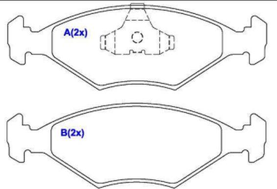 EUROREPAR 1636484880 - Тормозные колодки, дисковые, комплект unicars.by