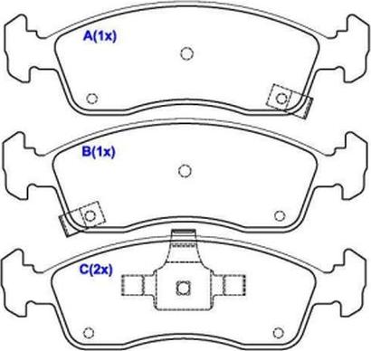 EUROREPAR 1636488280 - Тормозные колодки, дисковые, комплект unicars.by