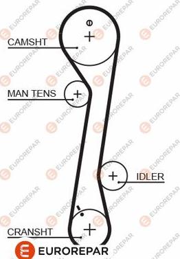 EUROREPAR 1633141380 - Зубчатый ремень ГРМ unicars.by