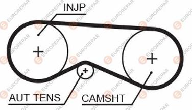 EUROREPAR 1633134680 - Зубчатый ремень ГРМ unicars.by