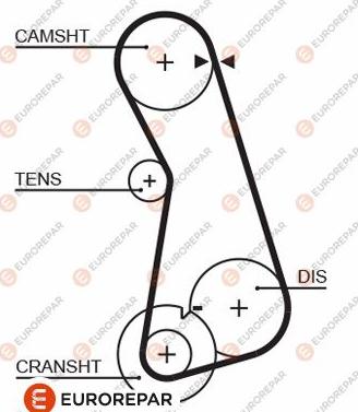 EUROREPAR 1633134180 - Зубчатый ремень ГРМ unicars.by
