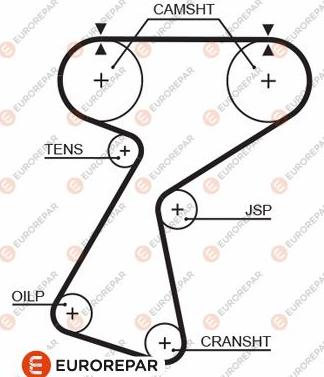 EUROREPAR 1633138180 - Зубчатый ремень ГРМ unicars.by