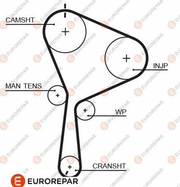 EUROREPAR 1633132380 - Зубчатый ремень ГРМ unicars.by