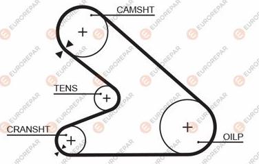 EUROREPAR 1633127980 - Зубчатый ремень ГРМ unicars.by
