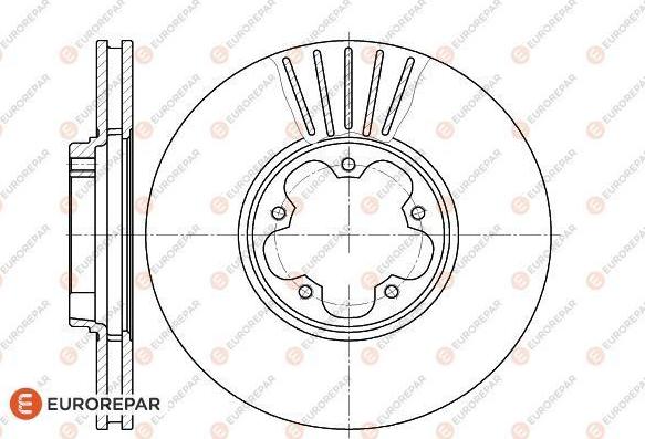 EUROREPAR 1622815880 - Тормозной диск unicars.by