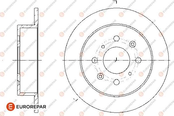 EUROREPAR 1676012380 - Тормозной диск unicars.by