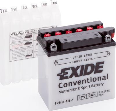 Exide 12N9-4B-1 - Стартерная аккумуляторная батарея, АКБ unicars.by