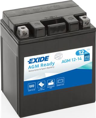 Exide AGM12-14 - Стартерная аккумуляторная батарея, АКБ unicars.by