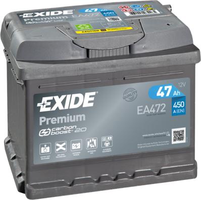 Exide EA472 - Стартерная аккумуляторная батарея, АКБ unicars.by