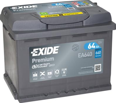 Exide EA640 - Стартерная аккумуляторная батарея, АКБ unicars.by