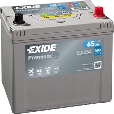 Exide EA654 - Стартерная аккумуляторная батарея, АКБ unicars.by