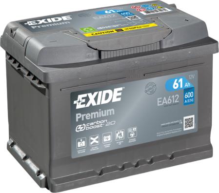 Exide EA612 - Стартерная аккумуляторная батарея, АКБ unicars.by