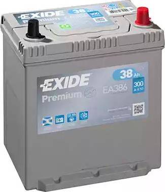 Exide EA386 - Стартерная аккумуляторная батарея, АКБ unicars.by