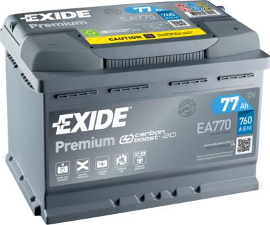 Exide EA770 - Стартерная аккумуляторная батарея, АКБ unicars.by