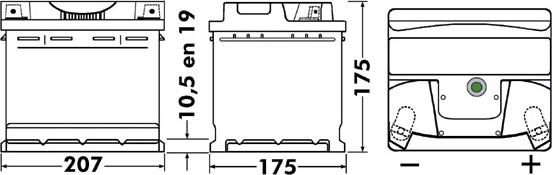 Exide EB443 - Стартерная аккумуляторная батарея, АКБ unicars.by