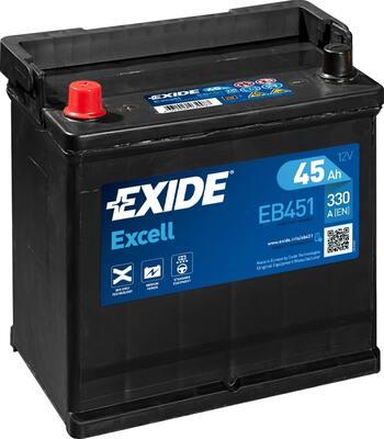 Exide EB451 - Стартерная аккумуляторная батарея, АКБ unicars.by