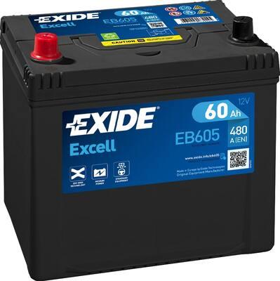 Exide EB605 - Стартерная аккумуляторная батарея, АКБ unicars.by