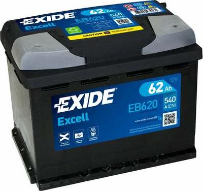 Exide EB620 - Стартерная аккумуляторная батарея, АКБ unicars.by