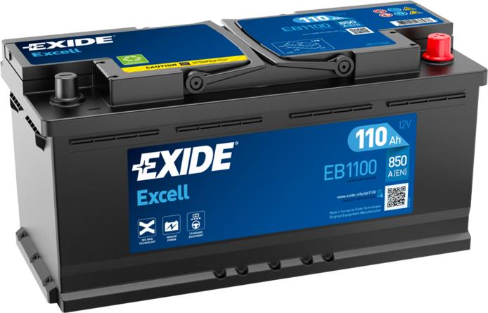 Exide EB1100 - Стартерная аккумуляторная батарея, АКБ unicars.by