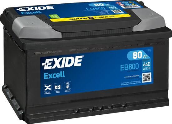 Exide EB800 - Стартерная аккумуляторная батарея, АКБ unicars.by