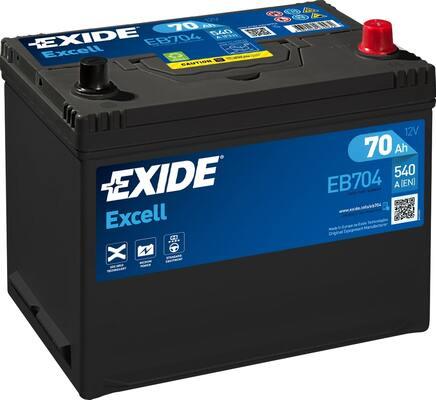 Exide EB704 - Стартерная аккумуляторная батарея, АКБ unicars.by