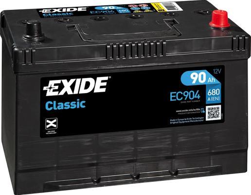 Exide EC904 - Стартерная аккумуляторная батарея, АКБ unicars.by