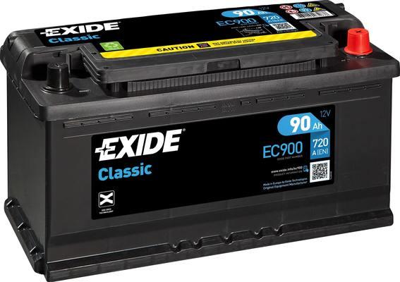 Exide EC900 - Стартерная аккумуляторная батарея, АКБ unicars.by