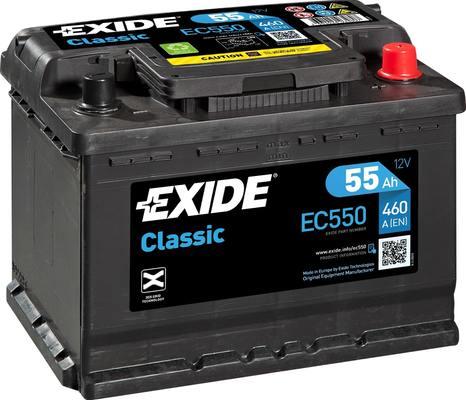 Exide EC550 - Стартерная аккумуляторная батарея, АКБ unicars.by